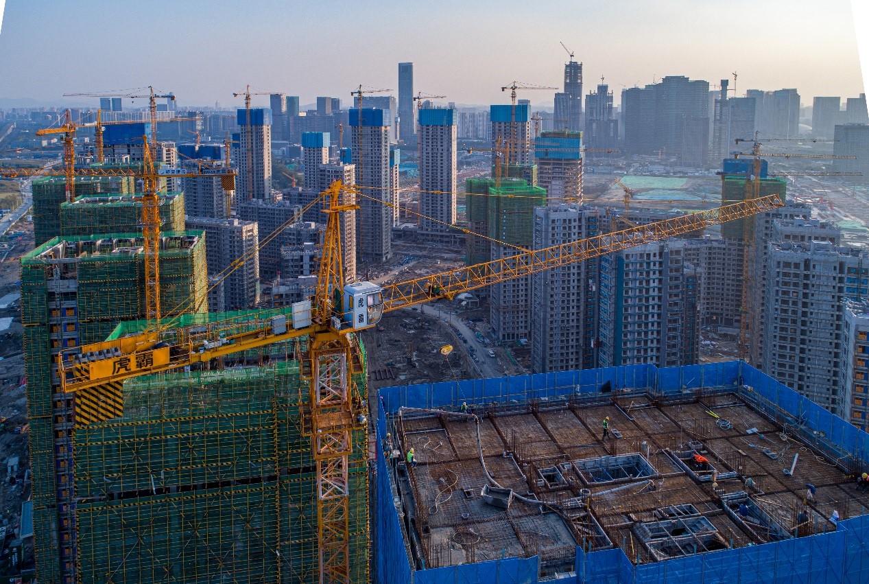 尊龙d88手机app塔机助力2022年杭州亚运村建设